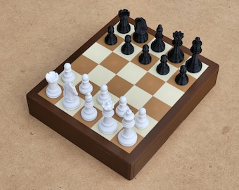 Chess - 5x6 Minichess set. Chess variant with a small board and fewer pieces. Magnetic travel set.