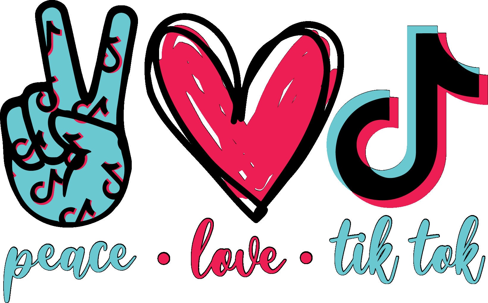 TikTok Logo SVG Instant Download SVG & PNG Files Crafts | Etsy