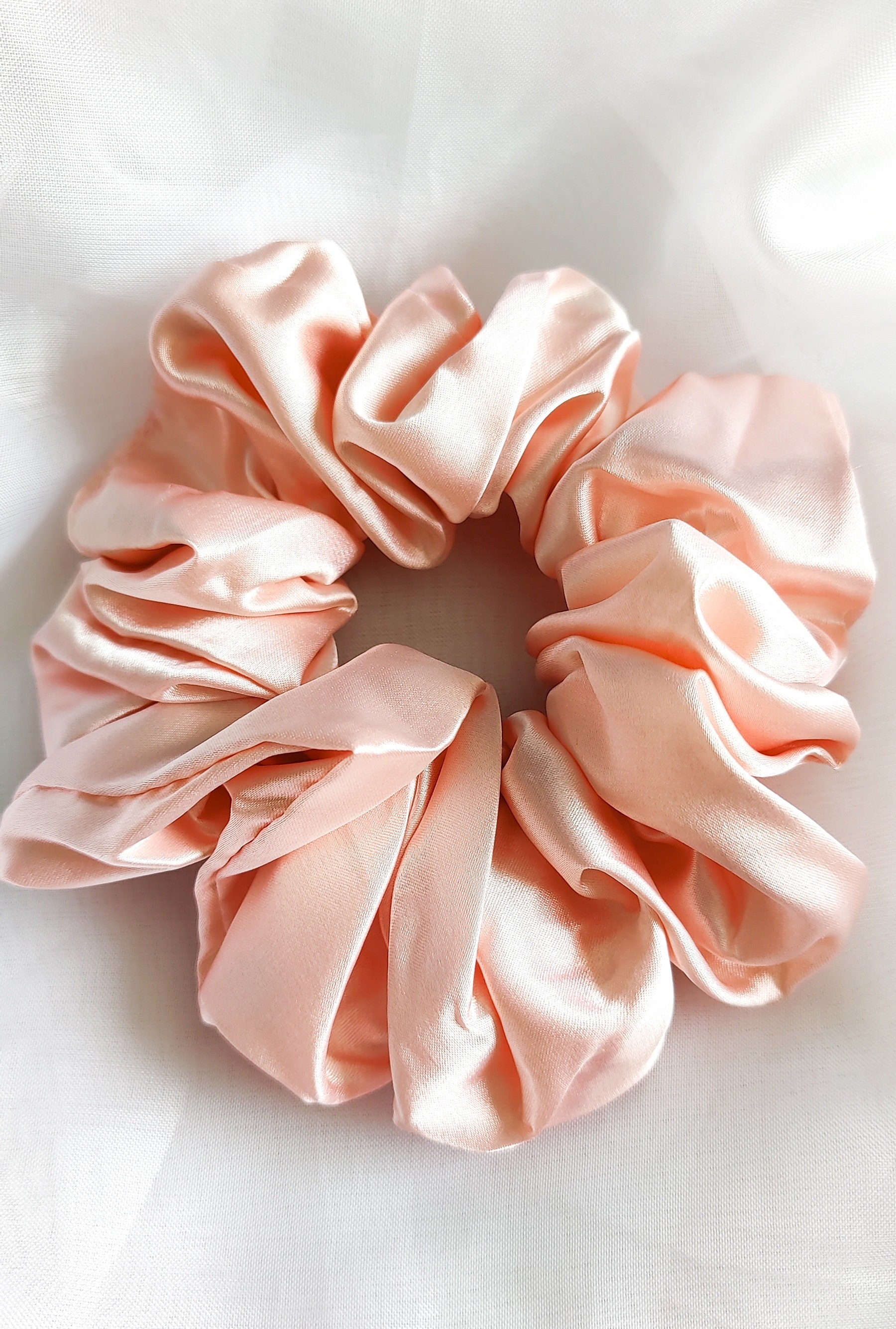 Large Satin Scrunchies | Soft & Fluffy| Hair Tie Set |gift  display picture 1