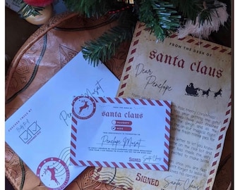 Letter from Santa, personalised, perfect for children, magical, Christmas, festive, Santa Claus, Christmas Eve box, nice list certificate