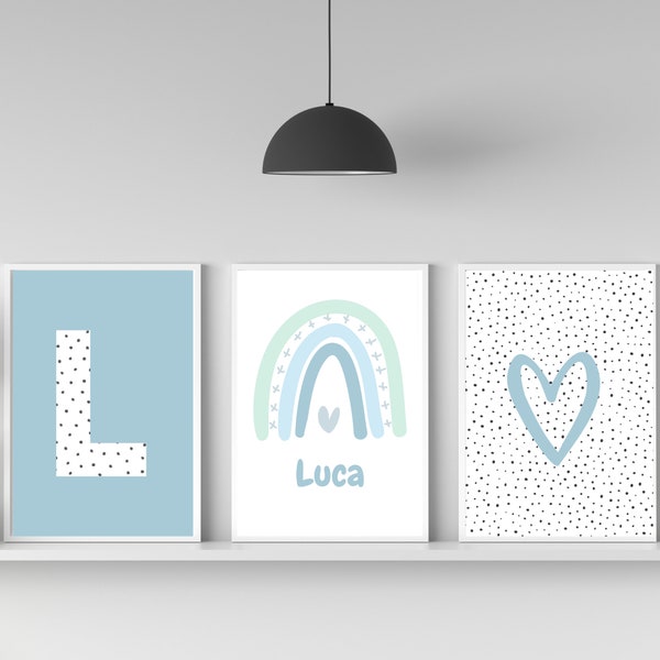 Pink and Blue Nursery Art Etsy