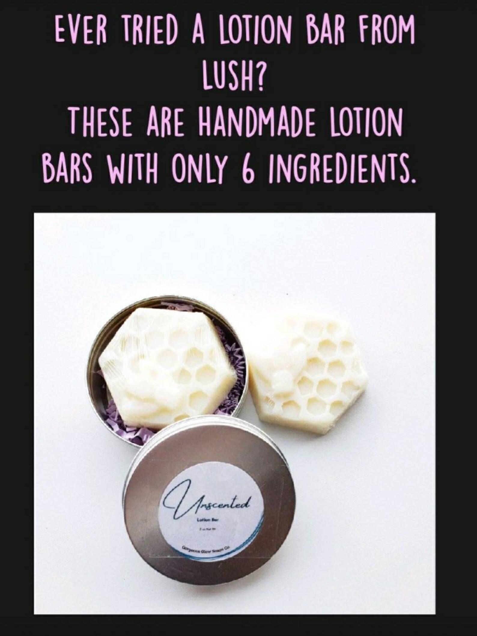 Unscented Lotion Bar Lush Lotion Bar Ultra Hydrating Etsy