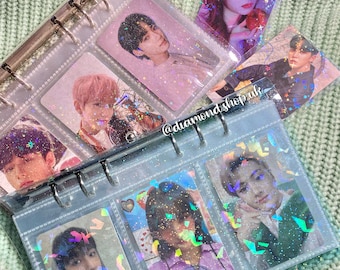 Kpop Photocard Binder/Album/Collect Book 3 Pocket Glitter Style (Perfect for BTS, Stray Kids, Blackpink, nct, ITZY, Enhypen, The boyz)