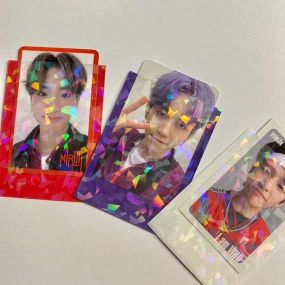 card sleeves for kpop photocards Amazon.com: 200 Pcs Kpop Photocard Sleeves - Laser Flashing Holographic Card  Sleeves with Glass Gemstone & Heart Star Designs for Mini Polaroid Trading  Card Protection main image 1