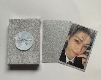 Glitter Photcard Sleeves for Kpop and Pokémon (61X91MM 50pcs per pack) perfect for fans of BTS BLACKPINK TXT NewJeans Twice Stray Kids Etc