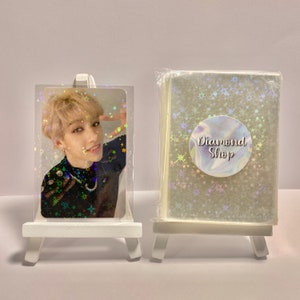 50 pochettes holographiques pour cartes photo K-Pop Hearts Shatter