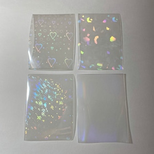 Fundas holográficas para tarjetas fotográficas/Protector de tarjetas/Paquete variado de soportes - Tamaño regular (Pokemon Kpop, BTS, Twice, Blackpink) ¡Para álbumes + carpetas!