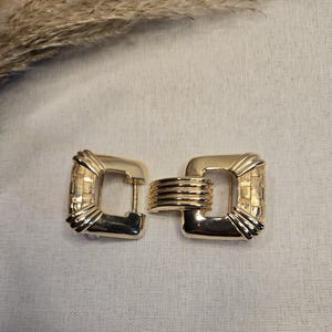 Vintage Belt Buckle Gay Boyer Gold-tone Metal Classy 80s  display picture 3