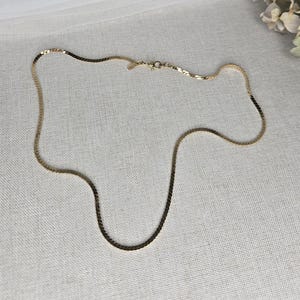Vintage Monet Choker Chain Necklace Gold-Tone Classy Used Jewelry