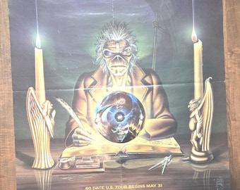 Original Vintage 1987 Iron Maiden Somewhere in Time POSTER Russ