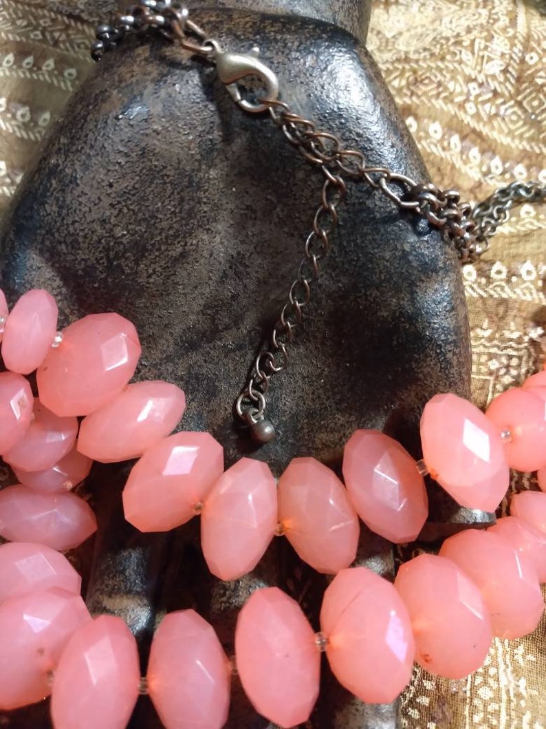 Pink bead necklace