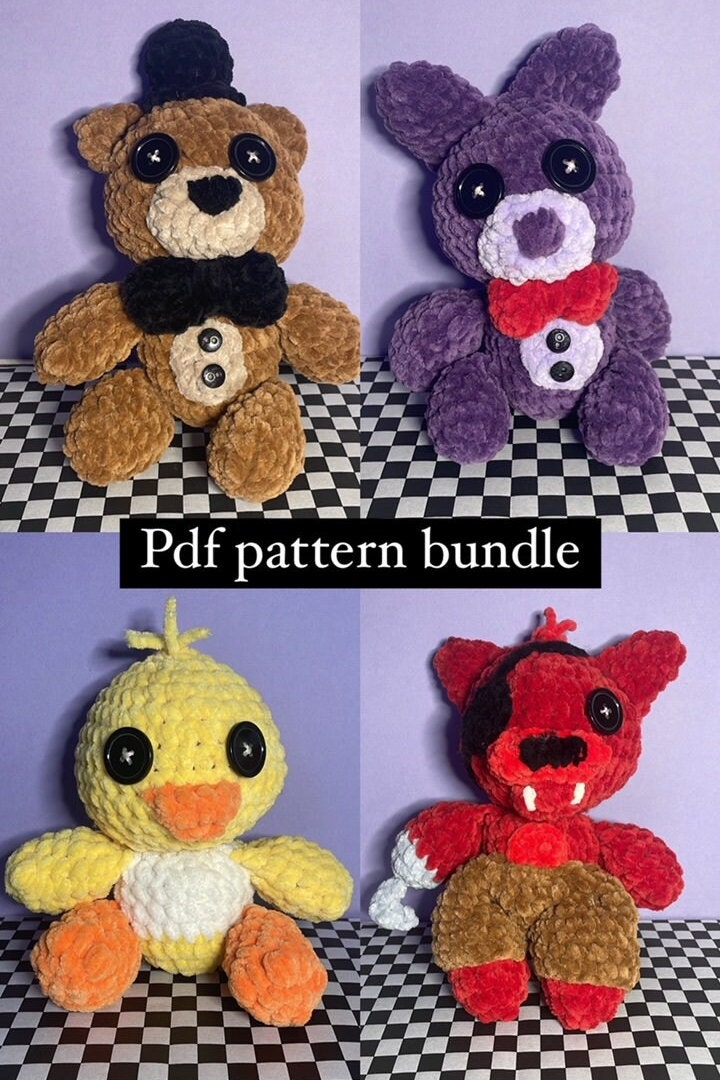 Glitchtrap Plush Sewing Pattern PDF. Fnaf Malhare Plushie 