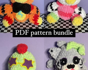 PATTERN BUNDLE for Rocky Bear, Rocker Chicky, Rocky Wolf, and Rocky Croc