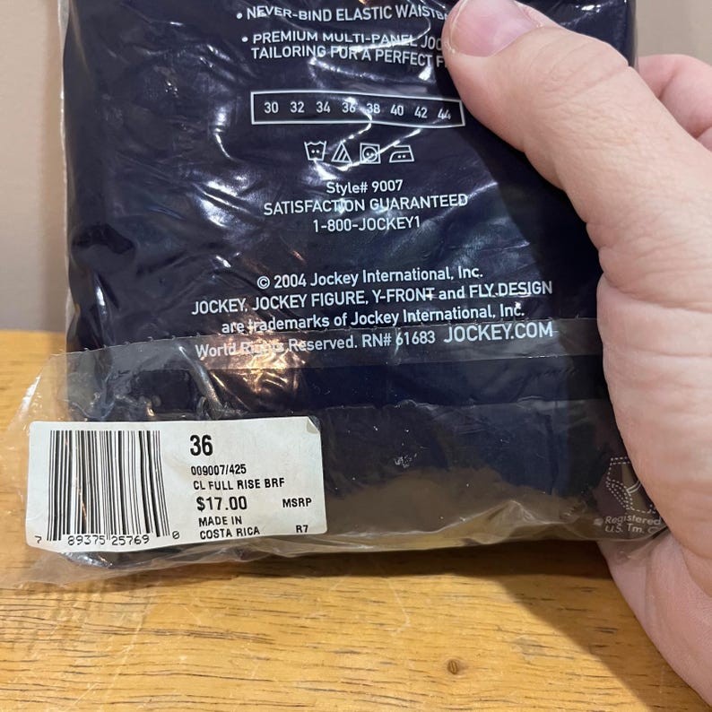 Vintage Jockey Classic 3 Pack Full Rise Briefs 36 Mens 100% Cotton Y-Front 9007 bild 4