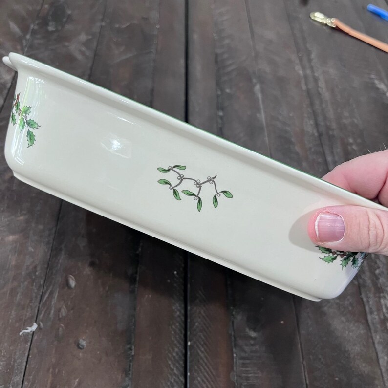 Spode Christmas Tree Rectangular Handled Baking Dish 12x9.5 Casserole Baker image 2