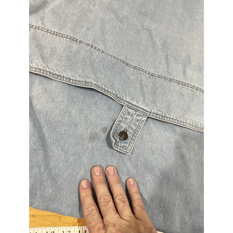 Funda nórdica vaquera de Mickey Mouse de VTG Disney Store, fundas de almohada bordadas tamaño queen, falda imagen 11