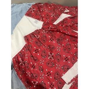 Funda nórdica vaquera de Mickey Mouse de VTG Disney Store, fundas de almohada bordadas tamaño queen, falda imagen 8