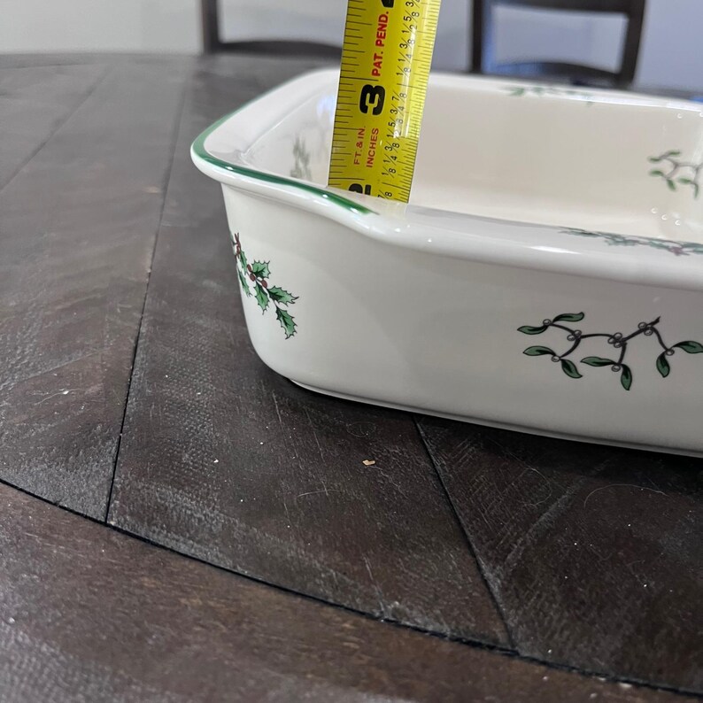 Spode Christmas Tree Rectangular Handled Baking Dish 12x9.5 Casserole Baker image 7