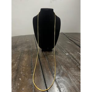 Vtg Monet Gold Tone Extra Long Snake Chain Necklace Retro Layering Statement