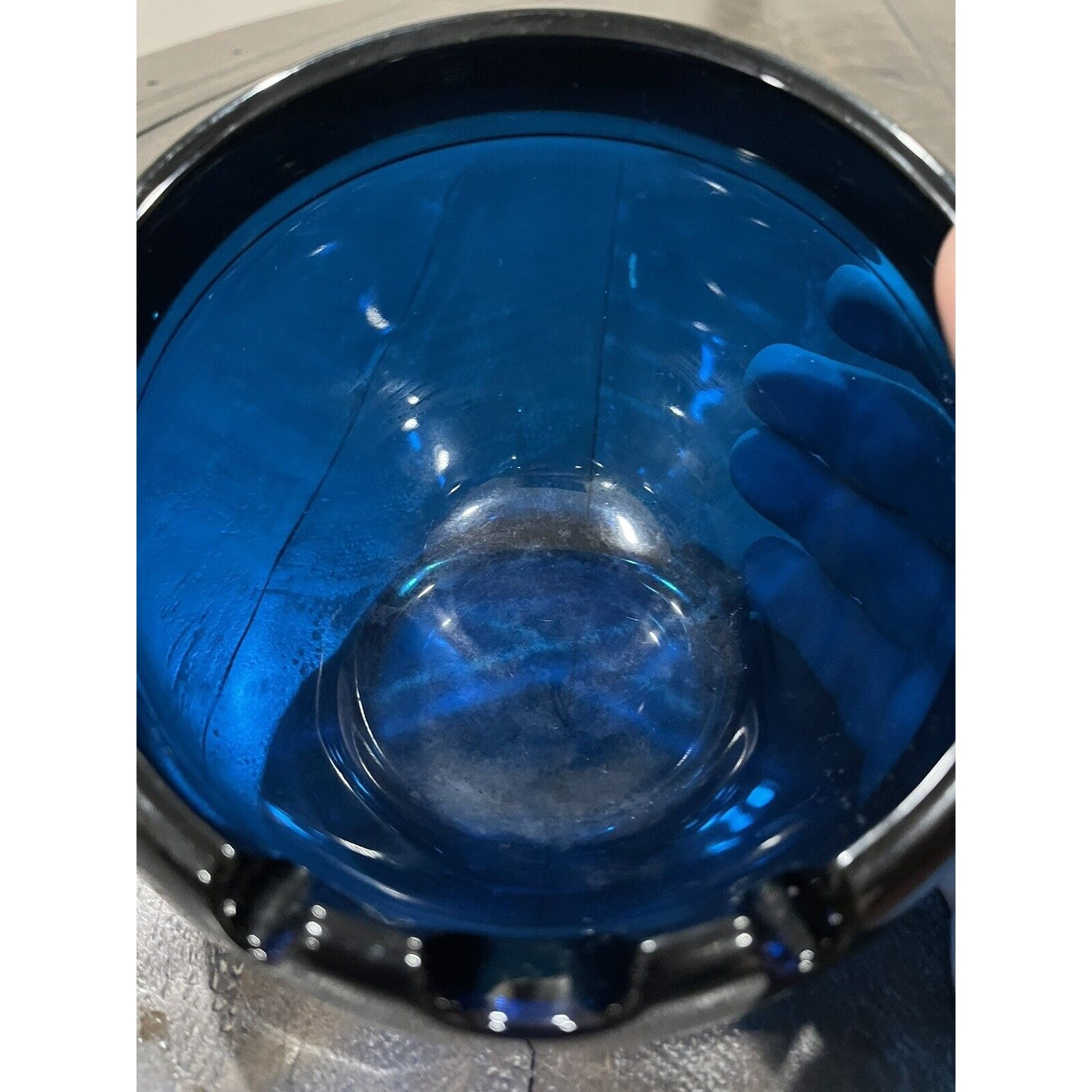 Vintage Mid Century Modern Viking Glass Orb Ashtray Cobalt Vintage Mid Century Modern Viking Glass Orb Ashtray Cobalt