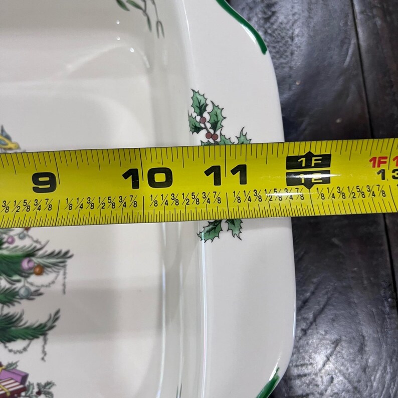 Spode Christmas Tree Rectangular Handled Baking Dish 12x9.5 Casserole Baker image 5