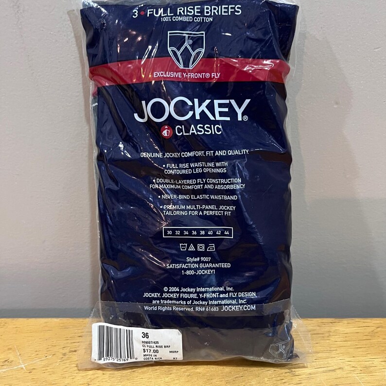 Vintage Jockey Classic 3 Pack Full Rise Briefs 36 Mens 100% Cotton Y-Front 9007 bild 3