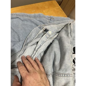 Funda nórdica vaquera de Mickey Mouse de VTG Disney Store, fundas de almohada bordadas tamaño queen, falda imagen 13