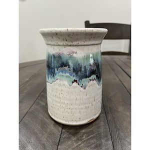 Vintage Studio Art Pottery Vase Signed &quot;BR&quot; North Carolina 1998 Glazed