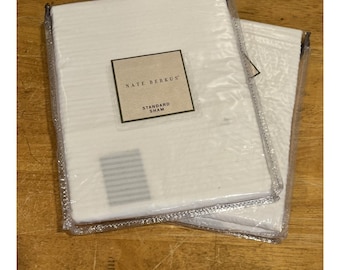 Nate Berkus Linens N Things Pillow Standard Sham Set Of 2 100% Cotton - White