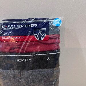 Vintage Jockey Classic 3 Pack Full Rise Briefs 36 Mens 100% Cotton Y-Front 9007 bild 2