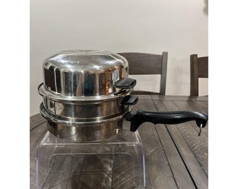 Chefs Ware BY Townecraft 9" Skillet W/Dome Lid Strainer Steamer Insert 5 Pieces