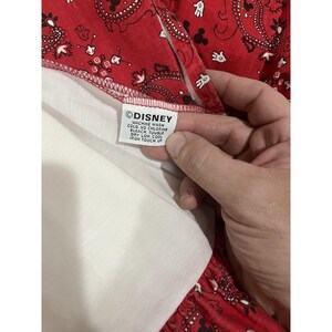 Funda nórdica vaquera de Mickey Mouse de VTG Disney Store, fundas de almohada bordadas tamaño queen, falda imagen 10