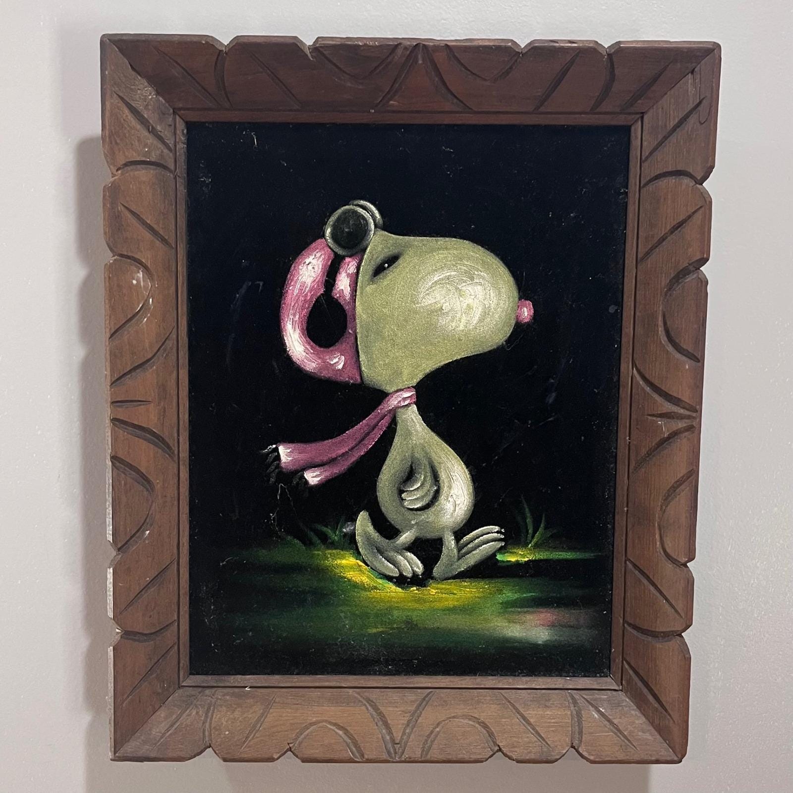 Snoopy Velvet Painting - Etsy