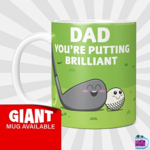 Papá estás poniendo brillante, divertido día del padre taza de café de té de golf, mejor idea de regalo de golf para papá, regalo de taza de golf grosero, regalo del día del padre
