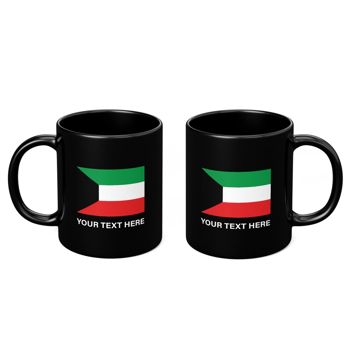Kuwait Flag With Custom Text 11oz Coffee Mug / Cup Perfect Etsy UK