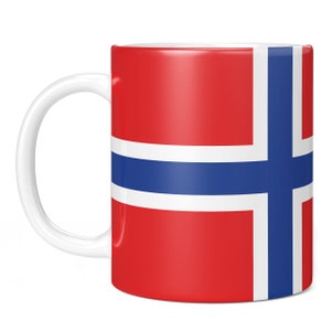 Norway Full Wrap Flag 11oz Coffee Mug / Cup - Perfect Birthday Gift for Him or Her | Present for Men or Women