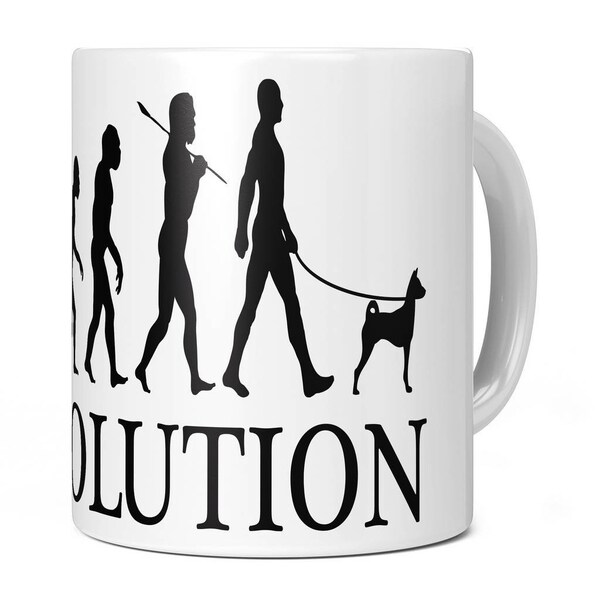 Basenji Evolution 11oz Tasse à café / Tasse - Cadeau d’anniversaire parfait pour lui ou elle | Présent pour les hommes ou les femmes