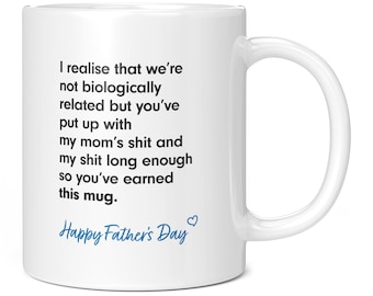 Stepfather Stepdad Mug - Funny Coffee Cup Gift Present Idea For Him Fathers Day Birthday