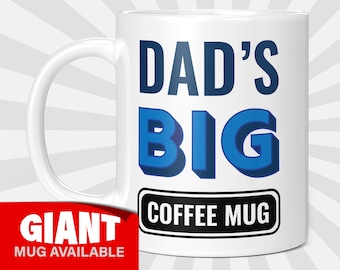 Dads Big Coffee Mug 20oz Giant Mug, Large Dad Mug, Big Coffee Mug, Huge Cup, Ceramic Coffee Mug, Fathers Day Gift, Extra Large Mug, Dad Gift