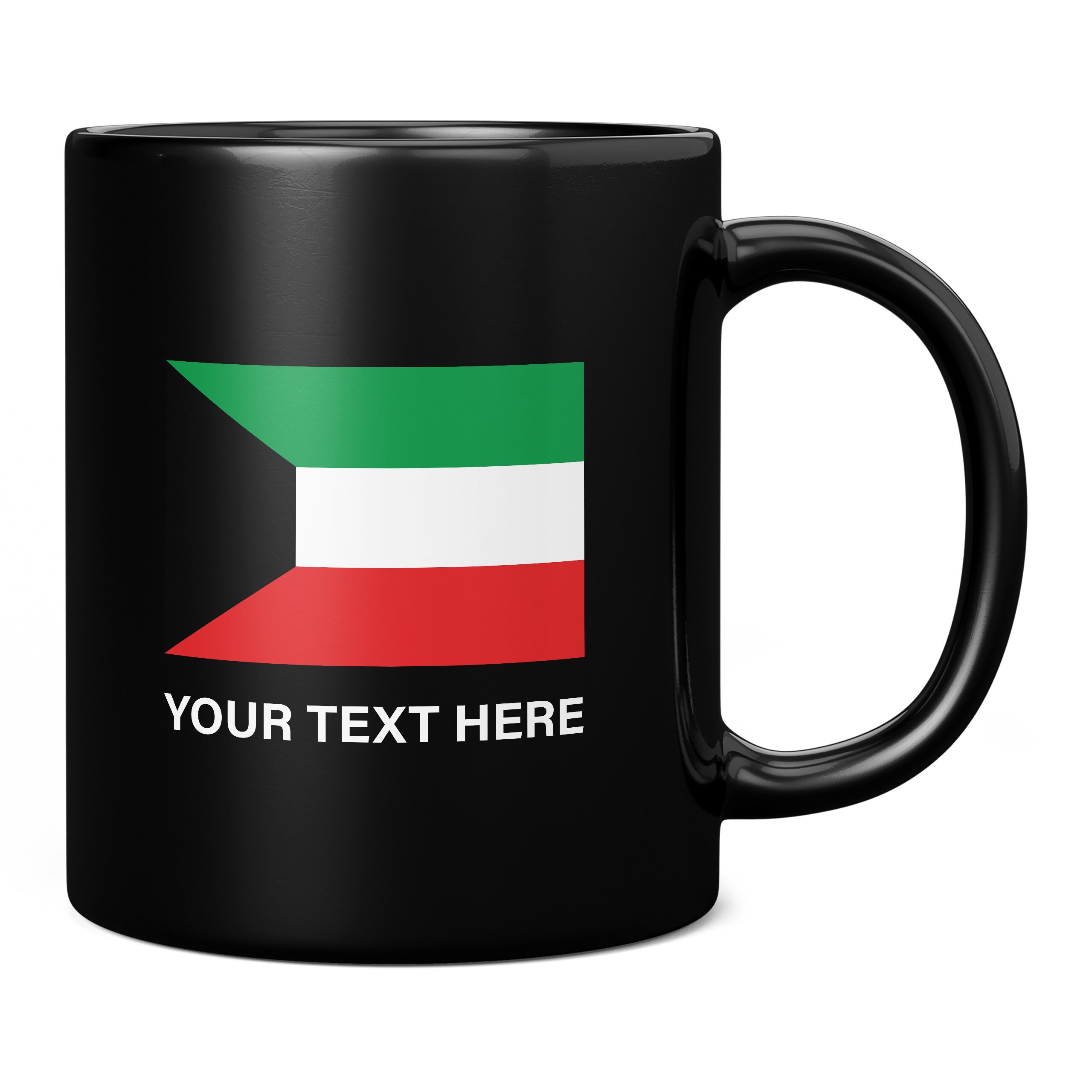 Kuwait Flag With Custom Text 11oz Coffee Mug / Cup Perfect Etsy UK