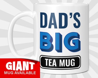Dads Big Tea Mug, 20oz Mug, Giant Mug, Extra Large Mug, Fathers Day Gift, Huge Mug, Coffee Ceramic Cup, Gift For Dad, XL Mug, Big Tea Cup