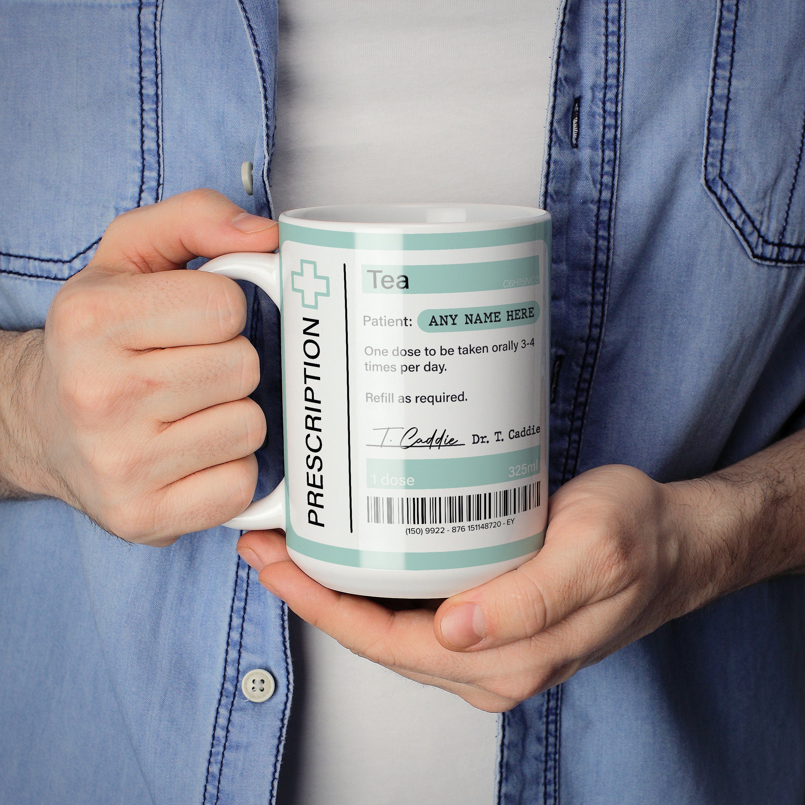 Funny Tea Mug Prescription for Tea Personalised Gift for Etsy UK