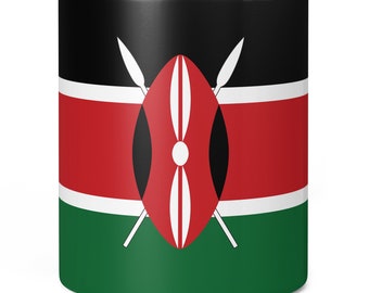 Kenya Full Wrap Flag 11oz Coffee Mug / Cup - Perfect Birthday Gift for Him or Her | Present for Men or Women