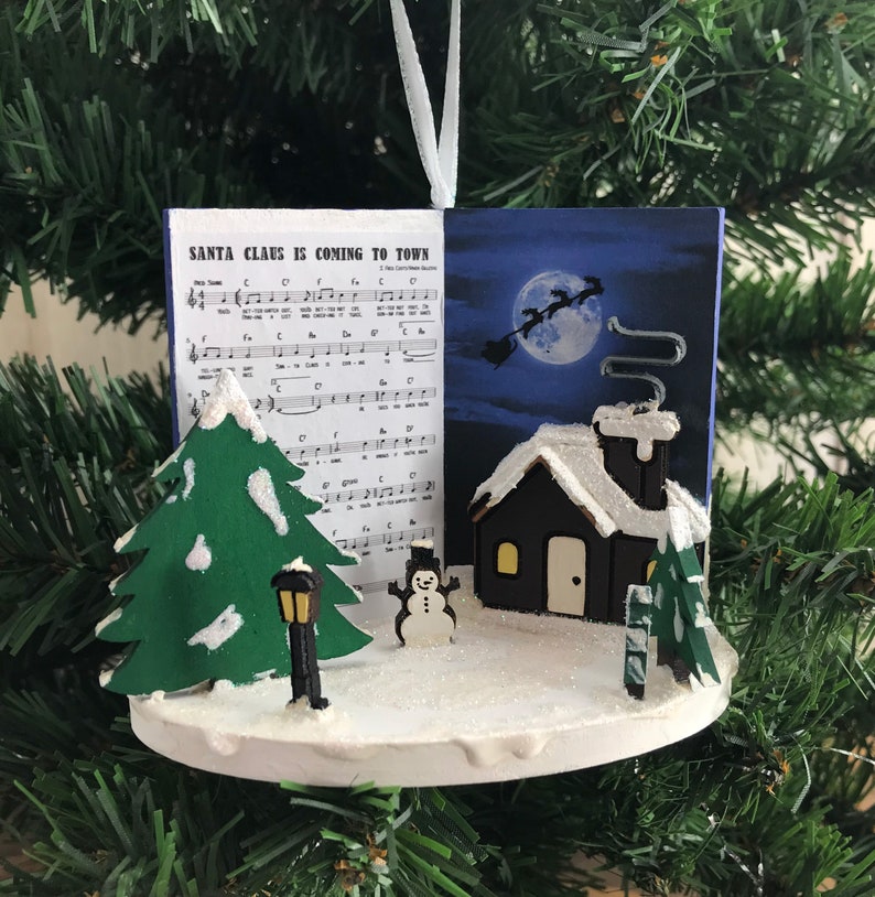 Christmas Book Ornaments Story Book Ornaments Holiday - Etsy