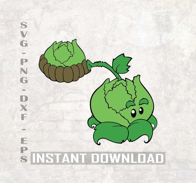 Download Cabbagepult Svg Svgpngdxf Silhouette Files Scan Cut Files Plants Vs Zombies Svg Digital Art Collectibles Aloli Ru