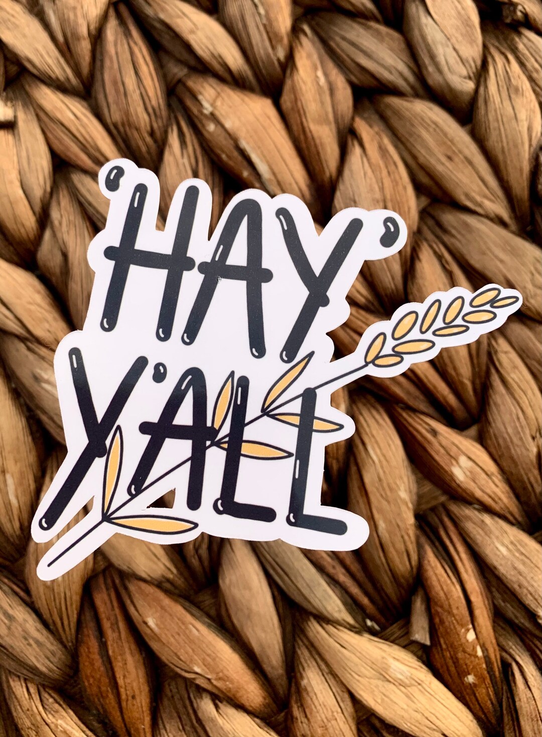 Hay Yall Sticker Farm Sticker Vinyl Hand Drawn Sticker Lap Etsy UK