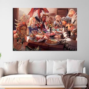 The Legend of Zelda - Breath of the Wild - Zelda Heroes - Gaming Wall Art - Children&#39;s room decor - Contemporary art - Framed Poster