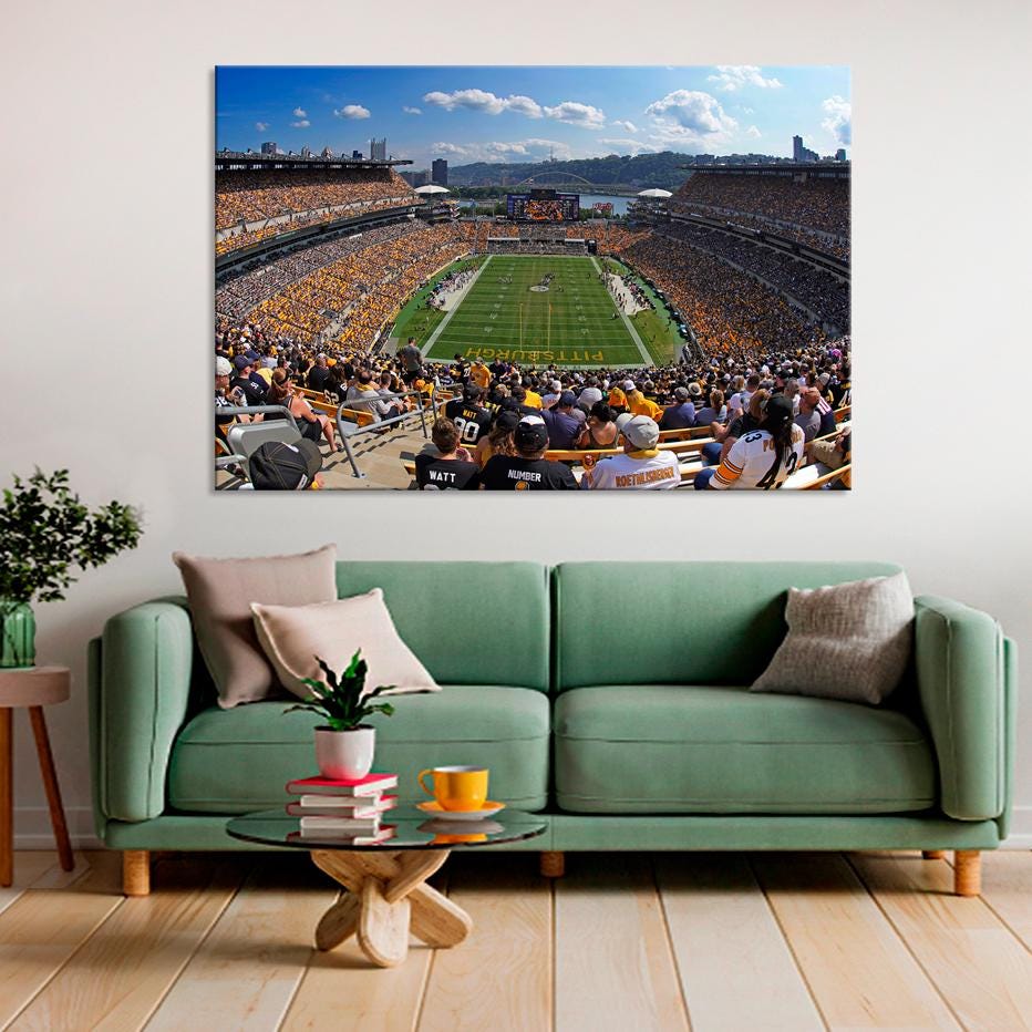 Heinz Field Stadium, Football Wall Art, Pittsburgh Stadium Canvas