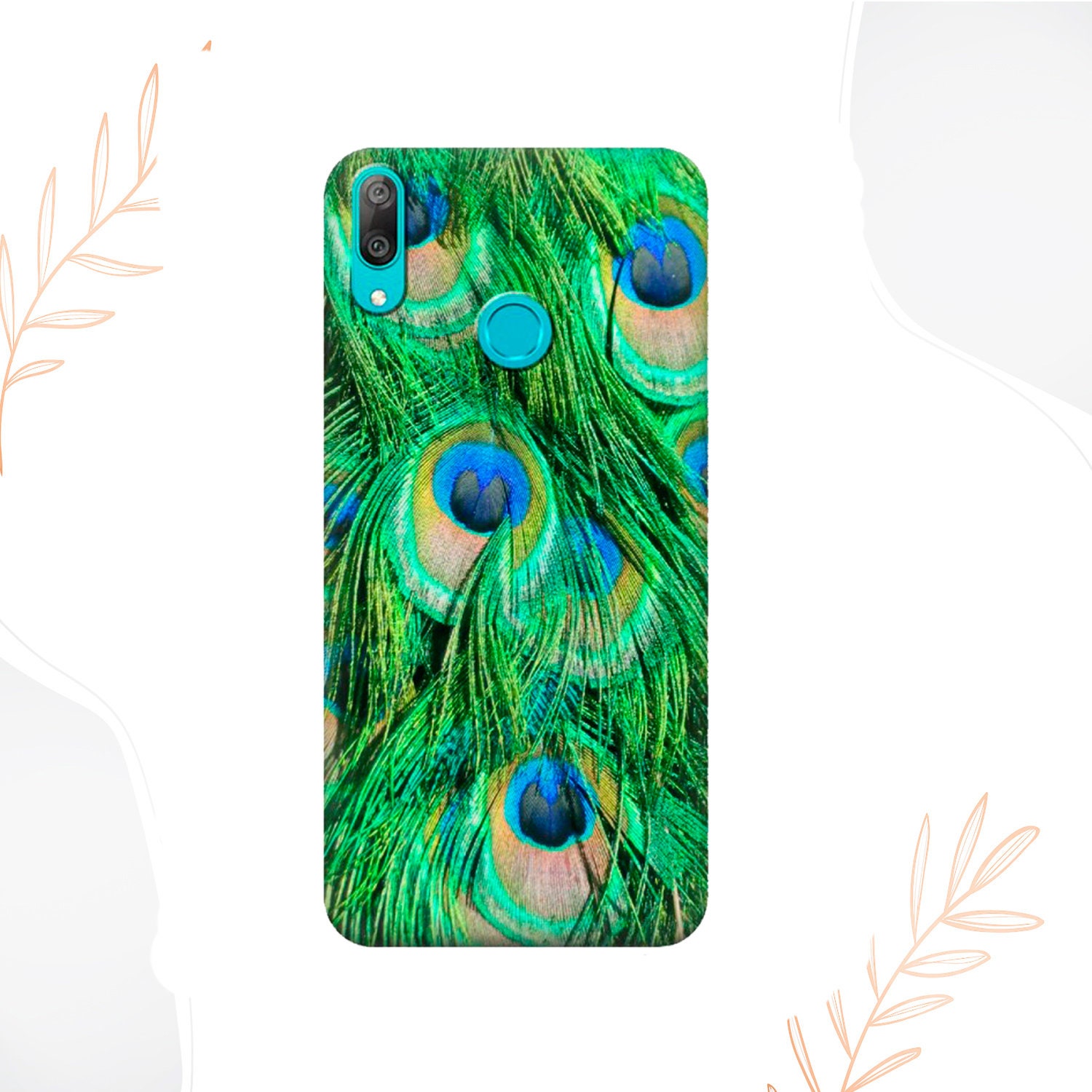 Peacock Feathers Case for iPhone 16 Plus, 14 Max iPhone 12, Samsung ...