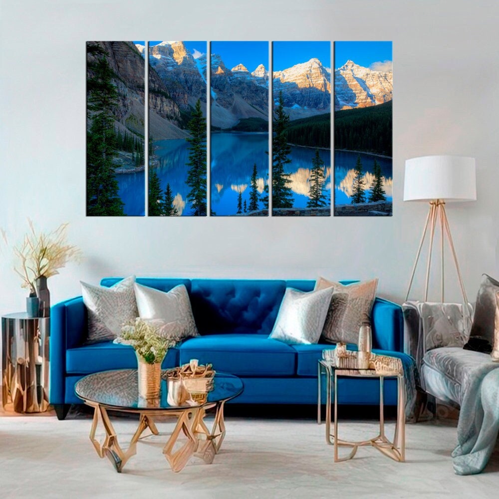 Moraine Lake Wall Art Alberta Canada Landscape View of Moraine Lake and ...